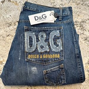 D & G DOLCE & GABANA JEANS NEW NEVER WORN WITH TAGS ORIGINAL VINTAGE RARE